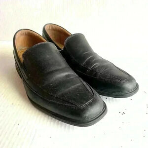 Clarks Shoes Mens Black Tilden Free Slip On Loafer Leather Casual Size 9M